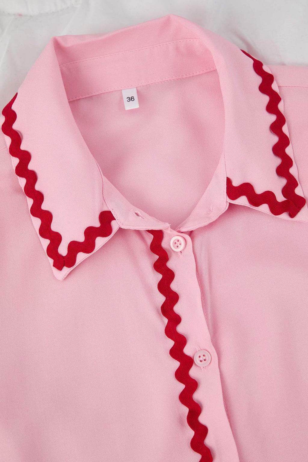 Pembe Şerit Detaylı Viskon Dokuma Pijama Takımı THMAW26PT00144