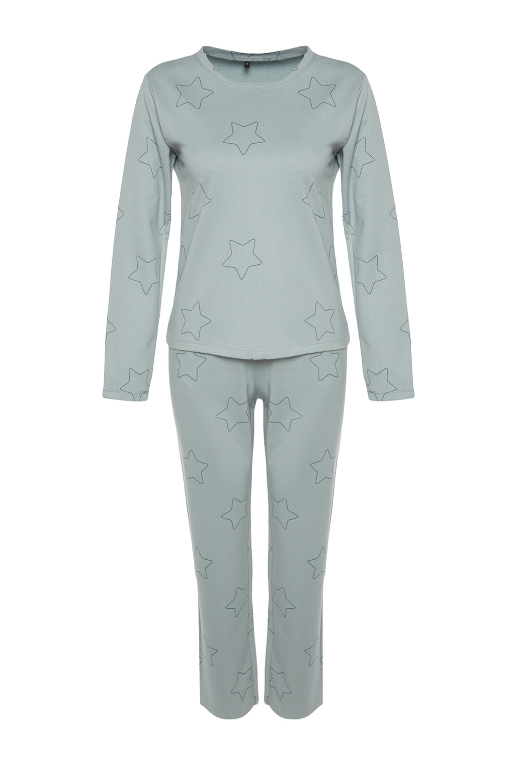 Mint %100 Pamuklu Yıldızlı Örme Pijama Takımı THMAW24PT00234