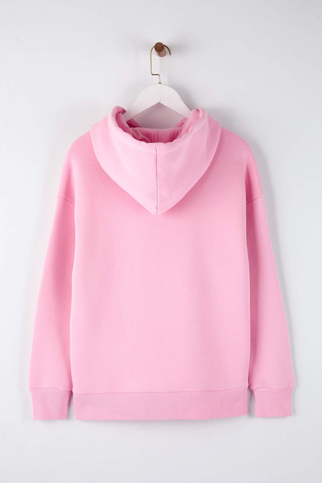 Trendyolmilla Bordo Oversize/Rahat Kesim Fermuarlı Kalın İçi Polarlı Örme Sweatshirt TWOAW24SW00188