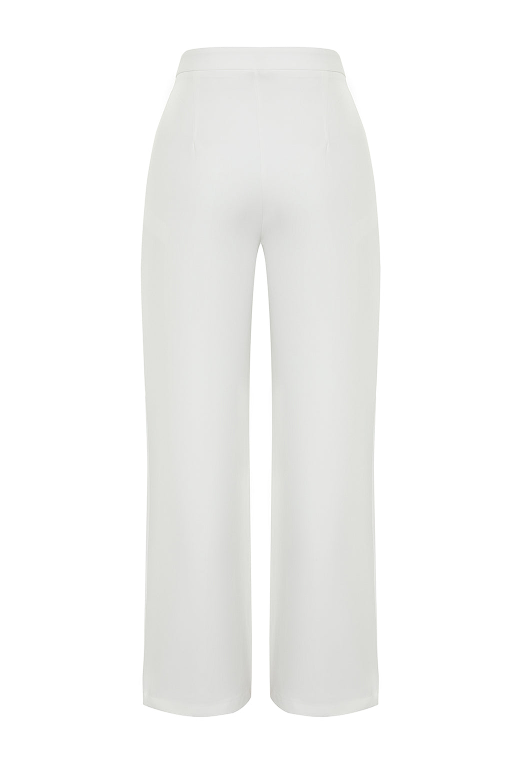 Trendyolmilla Ekru Wide Leg/Geniş Paça Yüksek Bel Dokuma Kumaş Pantolon TWOAW22PL0066
