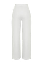Trendyolmilla Ekru Wide Leg/Geniş Paça Yüksek Bel Dokuma Kumaş Pantolon TWOAW22PL0066