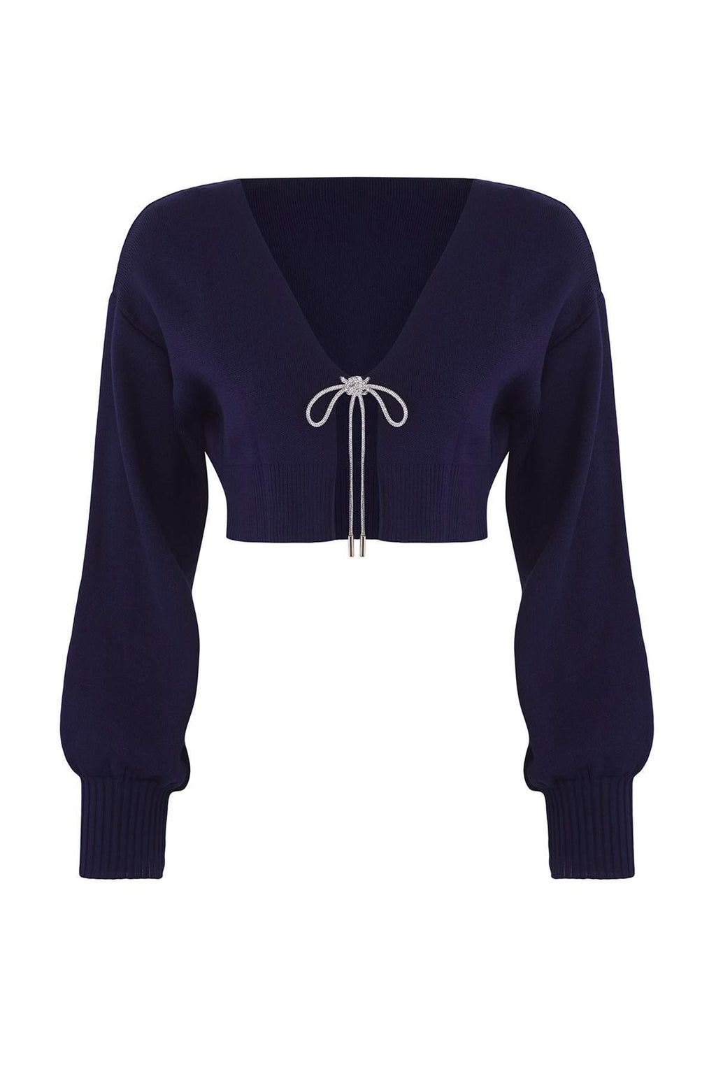 Trendyolmilla Bordo Süper Crop Basic Fiyonklu Triko Hırka TWOAW24HI00315