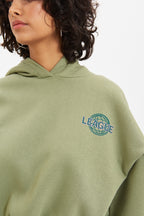 Trendyolmilla Mint Sırt Baskı Detaylı Kapüşonlu Kalın İçi Polarlı Örme Sweatshirt TWOAW22SW0711