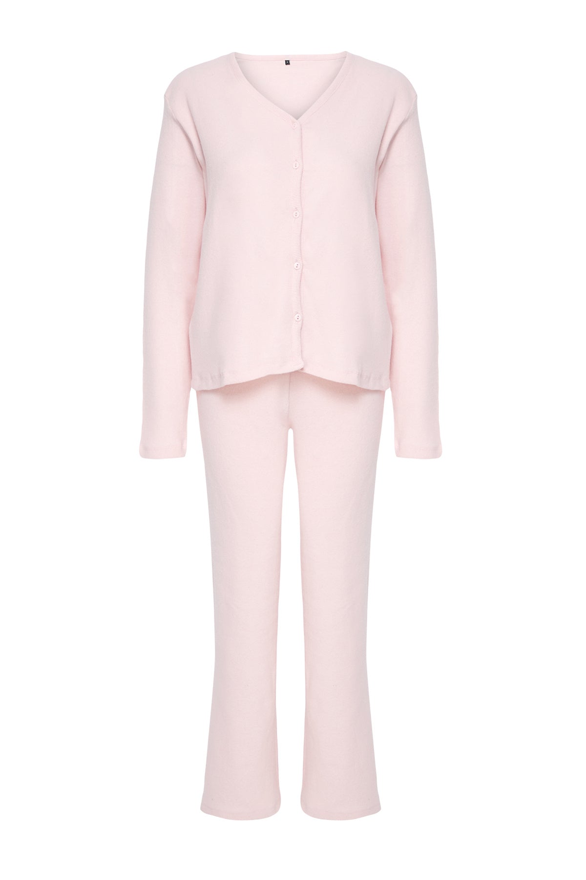 Trendyolmilla Pembe Fırçalı Soft Fitilli Hırka Örme Pijama Takımı THMAW25PT00074