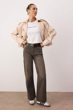 Kahverengi  Yüksek Bel Wide Leg Jeans TWOAW26JE00257