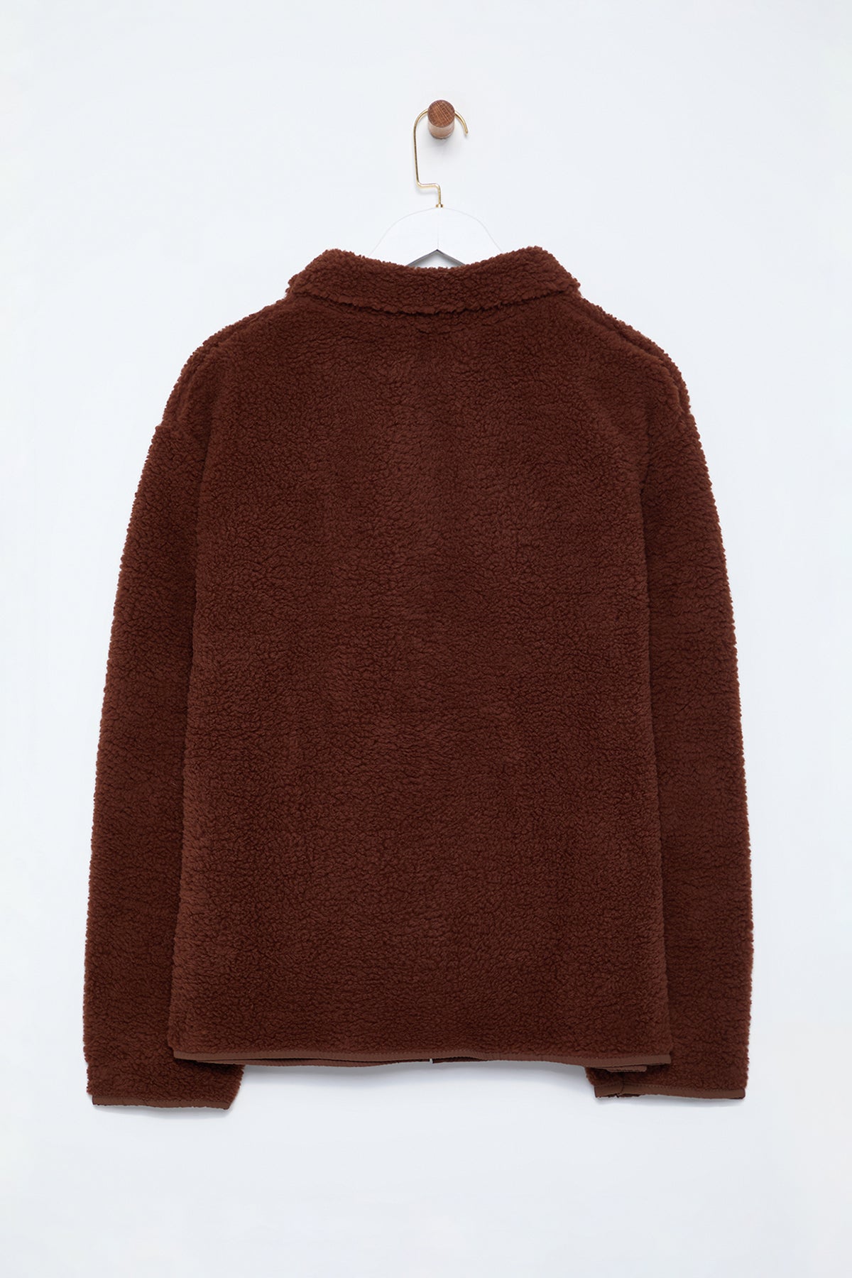 Trendyolmilla Winter Essentials Indigo Kalın Polar Fermuarlı Dik Yaka Cepli Örme Sweatshirt TWOAW24SW00071