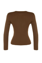 Trendyolmilla Kahverengi Basic Bisiklet Yaka Triko Kazak TWOAW23KZ01249