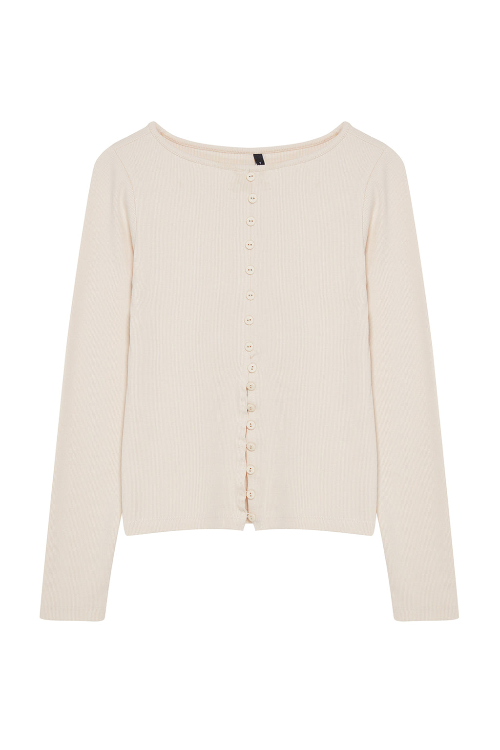 Trendyolmilla Siyah Düğme Detaylı Bisiklet Yaka Fitilli Esnek Regular Boy Örme Bluz TWOAW25BZ00030