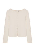 Trendyolmilla Siyah Düğme Detaylı Bisiklet Yaka Fitilli Esnek Regular Boy Örme Bluz TWOAW25BZ00030