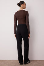 Trendyolmilla Siyah Cep Detaylı Yüksek Bel Wide Leg Jeans TWOAW22JE0595