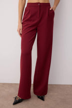Trendyolmilla Lacivert Wide Leg/Geniş Paça Dokuma Kumaş Pantolon TWOAW22PL0139
