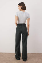 Trendyolmilla Petrol Yüksek Bel Vintage Yıkama Özel Renk Denim Wide Leg/Geniş Paça Jeans TWOAW26JE00110