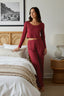 Trendyolmilla Bordo Viskon Örme Pijama Takımı TWOAW21AU0034