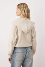 Trendyolmilla Taş Selanik/Triko Görünümlü Oversize/Geniş Kalıp Örme Sweatshirt TWOAW26SW00069