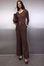 Trendyolmilla Kahverengi Ekose/Kareli Fitted/Vücuda Oturan Dokuma Detaylı Örme Bluz TWOAW26BZ00008