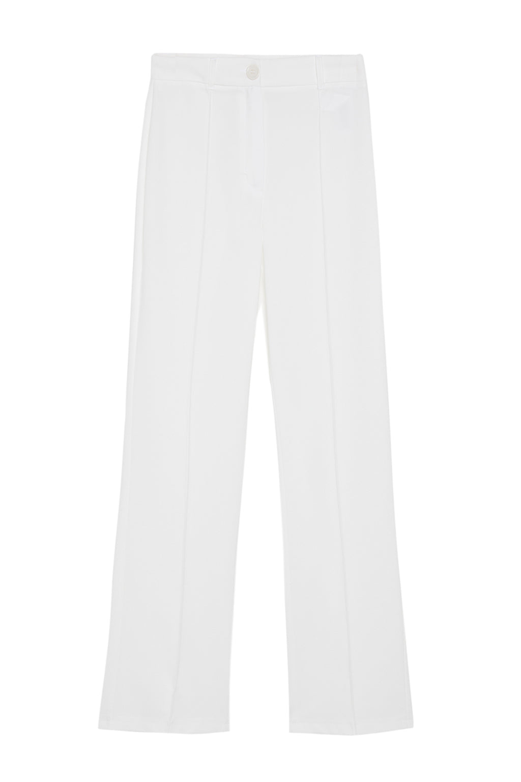 Trendyolmilla Indigo Straight/Düz Kesim Yüksek Bel Nervür Dikişli Dokuma Pantolon TWOSS21PL0093
