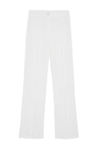 Trendyolmilla Indigo Straight/Düz Kesim Yüksek Bel Nervür Dikişli Dokuma Pantolon TWOSS21PL0093