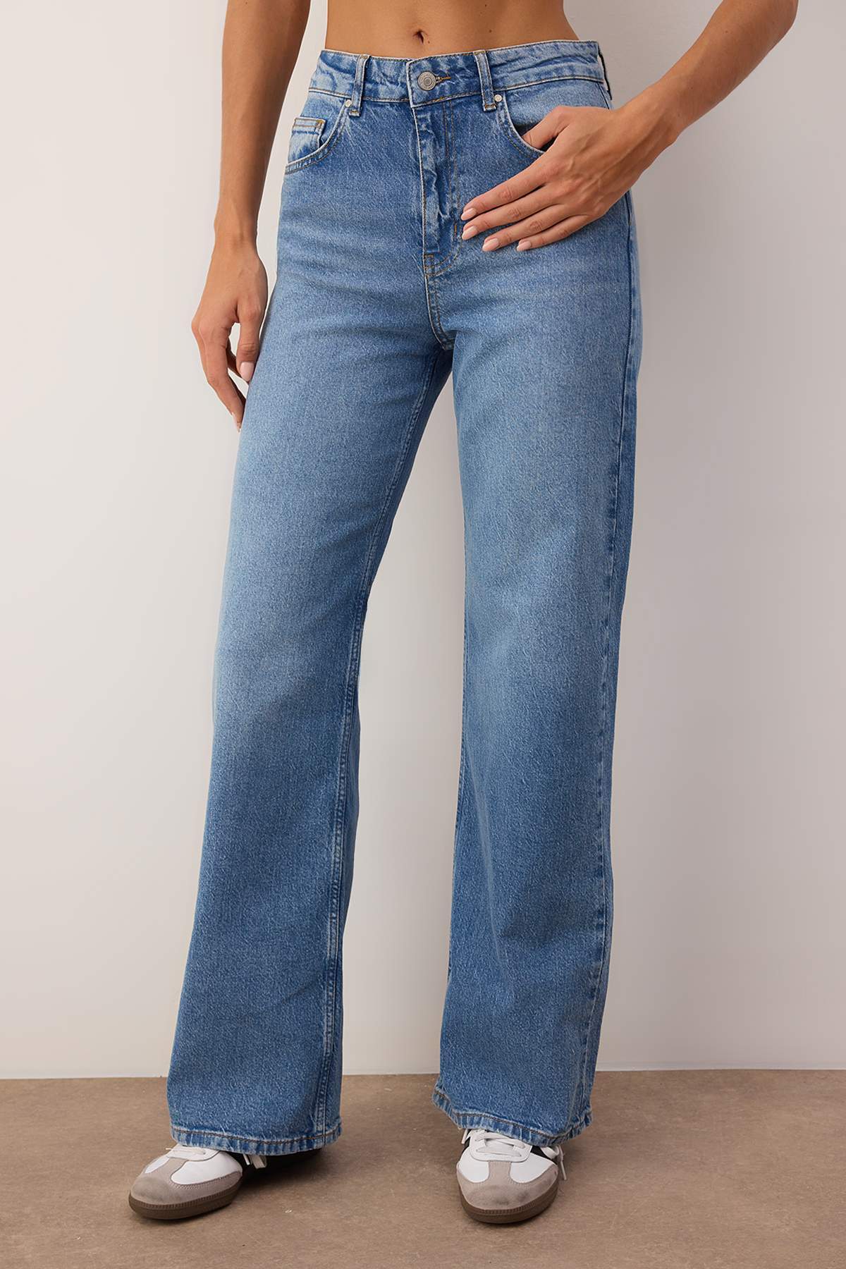 Mavi Yüksek Bel Comfort/Esnek Wide Leg/Geniş Paça Jeans TWOAW26JE00252