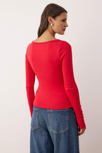 Trendyolmilla More Sustainable Siyah Fitted/Vücuda Oturan Büzgülü V Yaka Uzun Kollu Esnek Örme Bluz TWOAW26BZ00163