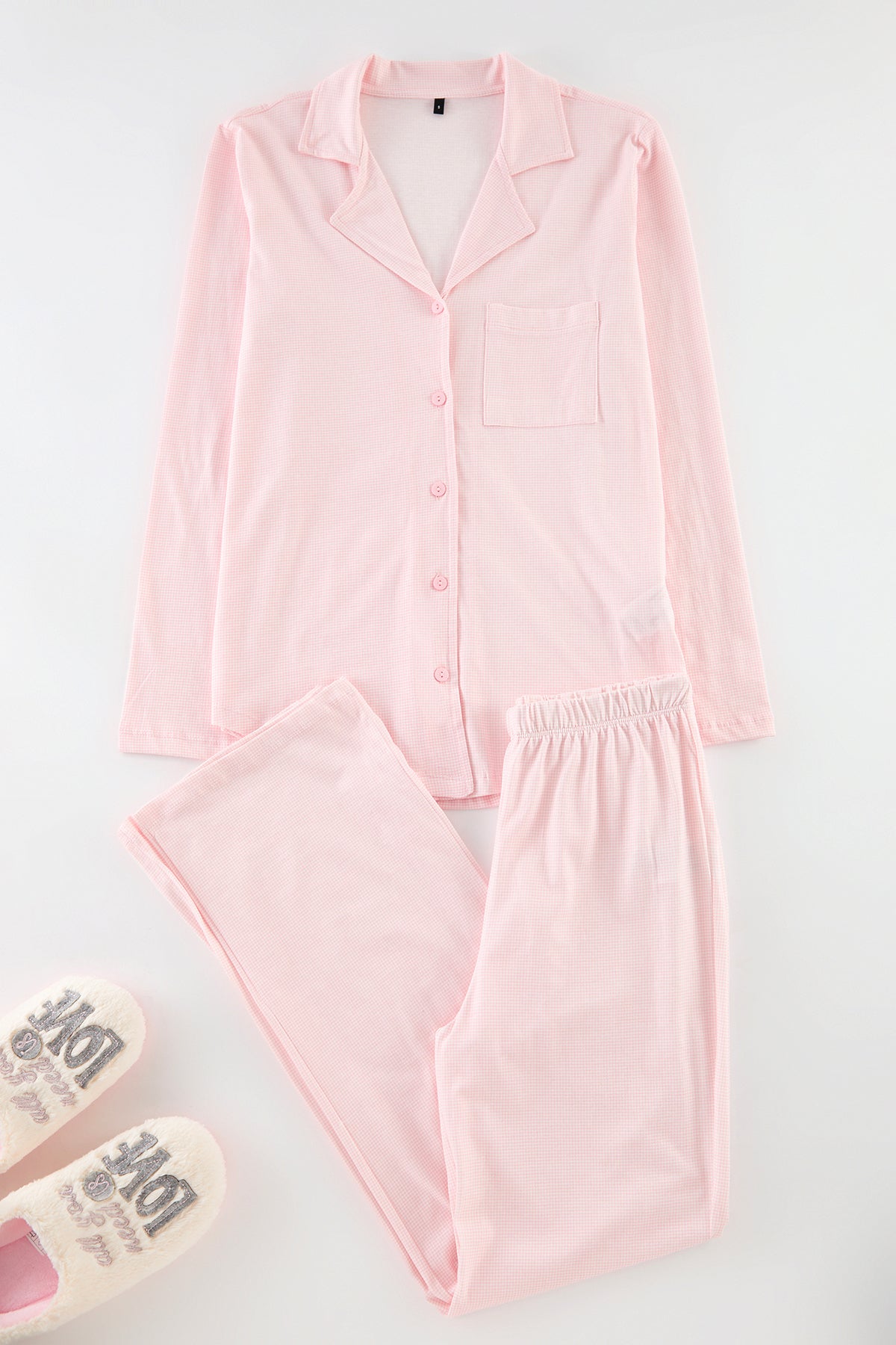 Trendyolmilla Mavi %100 Pamuklu Pötikareli Örme Pijama Takımı THMAW24PT00247