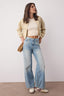 Mavi Yüksek Bel Mevsimlik İnce Dökümlü Wide Leg/Geniş Paça Jeans TWOAW26JE00179