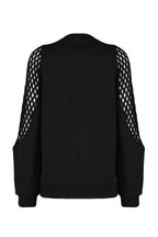 Siyah File Detaylı Kalın İçi Polarlı Regular/Normal Kalıp Örme Sweatshirt TWOAW24SW00134