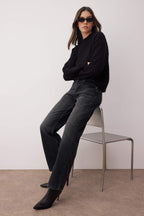 Trendyolmilla Antrasit Yüksek Bel Geniş Paça Wide Leg Jeans TWOAW26JE00083