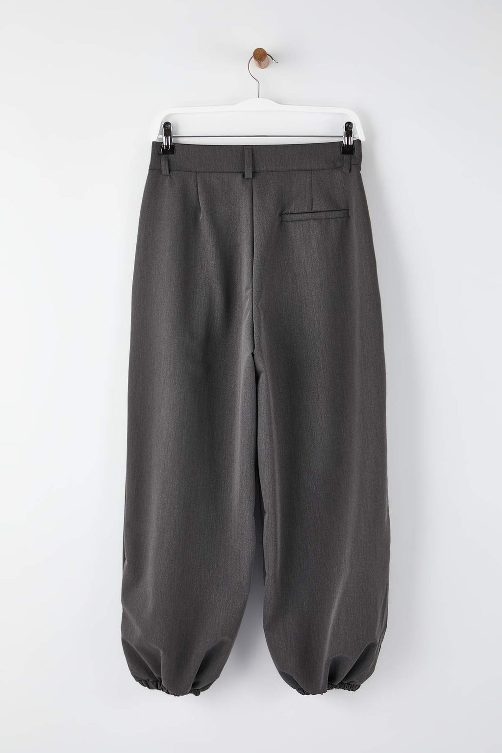 Trendyolmilla Gri Yüksek Bel Dokuma Şalvar Pantolon TWOAW26PL00169