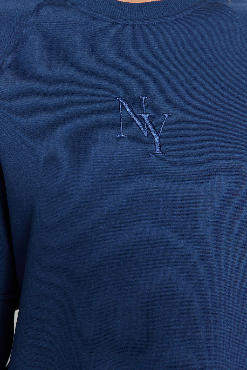 Trendyolmilla Taş Bisiklet Yaka Regular Fit Nakışlı Kalın İçi Polarlı Örme Sweatshirt TWOAW24SW00199