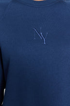 Trendyolmilla Taş Bisiklet Yaka Regular Fit Nakışlı Kalın İçi Polarlı Örme Sweatshirt TWOAW24SW00199