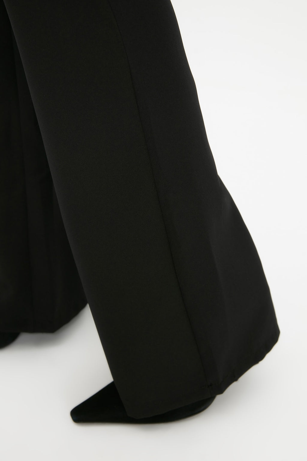 Siyah Flare İspanyol Paça Yüksek Bel Bootcut Dokuma Kumaş Pantolon TWOAW20PL0094