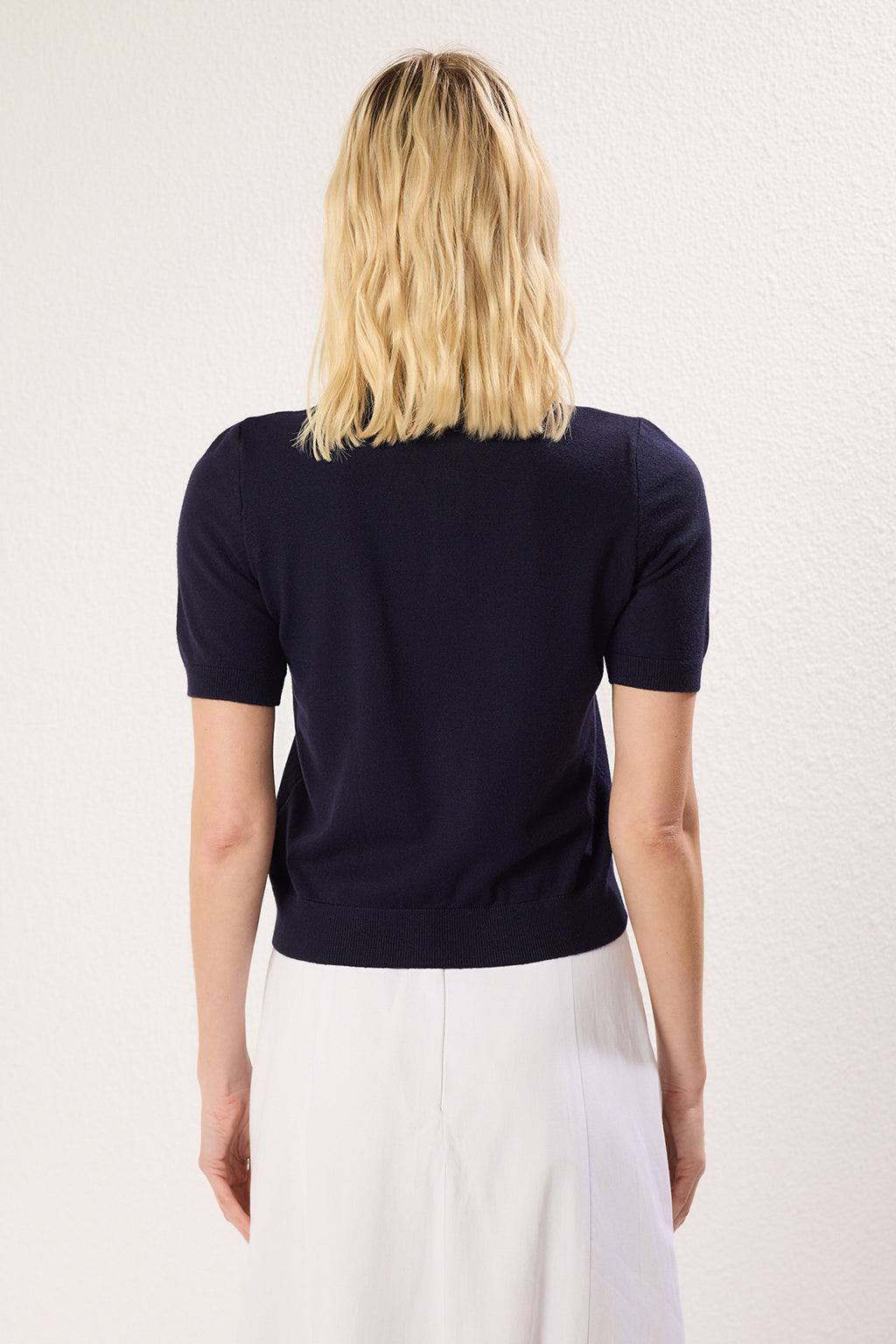 Trendyolmilla Sarı Polo Yaka Premium İplik / Özel İplik Triko İnce Bluz TWOSS25BZ00184