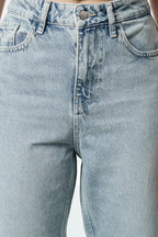 Trendyolmilla Haki Paçası Kesikli Yüksek Bel Straight Jeans TWOAW25JE00307
