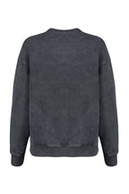 Antrasit Eskitme/Soluk Efektli Kalın İçi Polarlı Oversize/Geniş Kalıp Örme Sweatshirt TWOAW24SW00151
