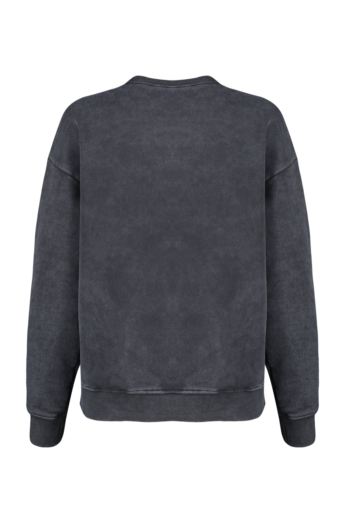 Antrasit Eskitme/Soluk Efektli Kalın İçi Polarlı Oversize/Geniş Kalıp Örme Sweatshirt TWOAW24SW00151
