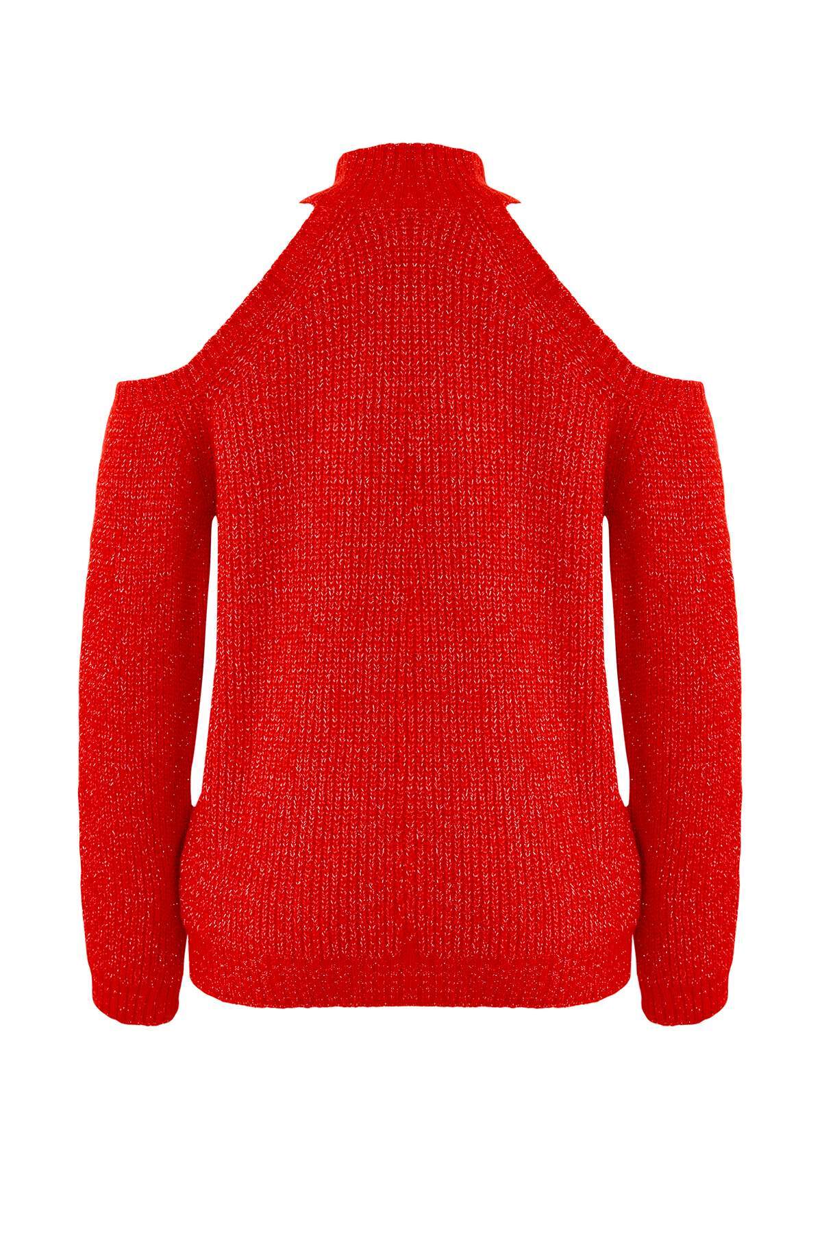 Trendyolmilla Lacivert Simli Pencere/Cut Out Detaylı Triko Kazak TWOAW20XS0006