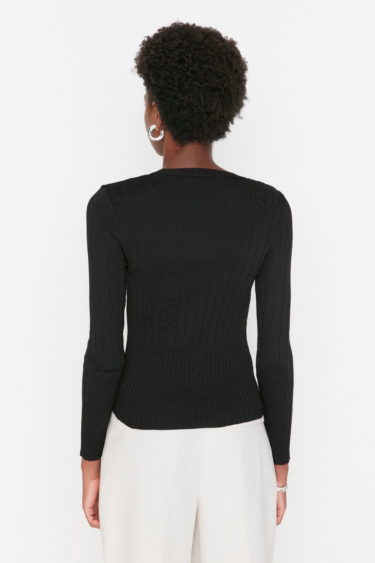 Trendyolmilla Kahverengi Basic Bisiklet Yaka Triko Kazak TWOAW23KZ01249