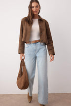 Açık Mavi-6001  Yüksek Bel Wide Leg Jeans TWOAW24JE00074