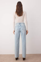 Açık Mavi-6001  Yüksek Bel Wide Leg Jeans TWOAW24JE00074