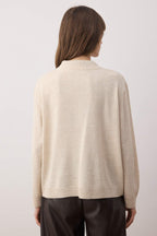 Bej Fular Yaka Detaylı Triko Kazak TWOAW26KZ00271