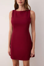 Bordo A-Kesim Mini Dokuma Elbise TWOAW25EL00192