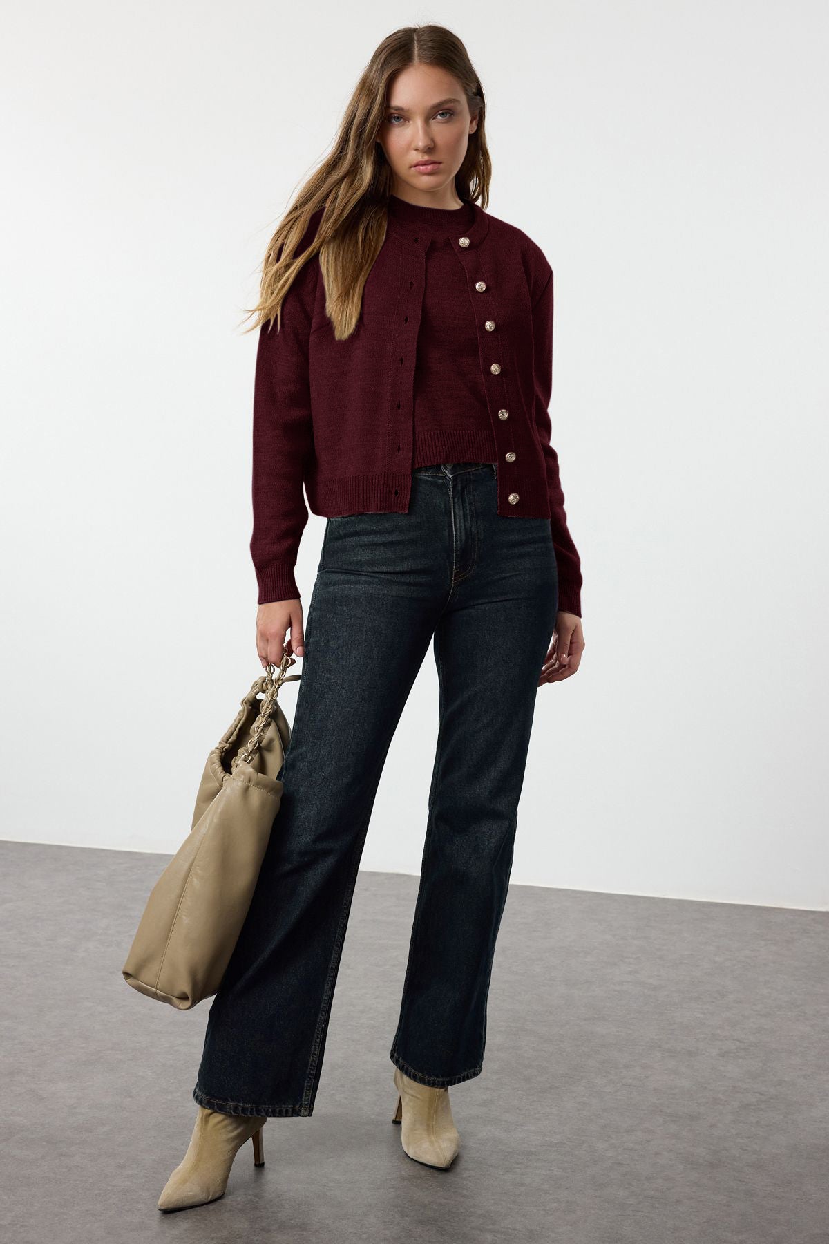 Bordo Basic Hırka-Bluz Triko Hırka TWOAW25HI00216 Main image