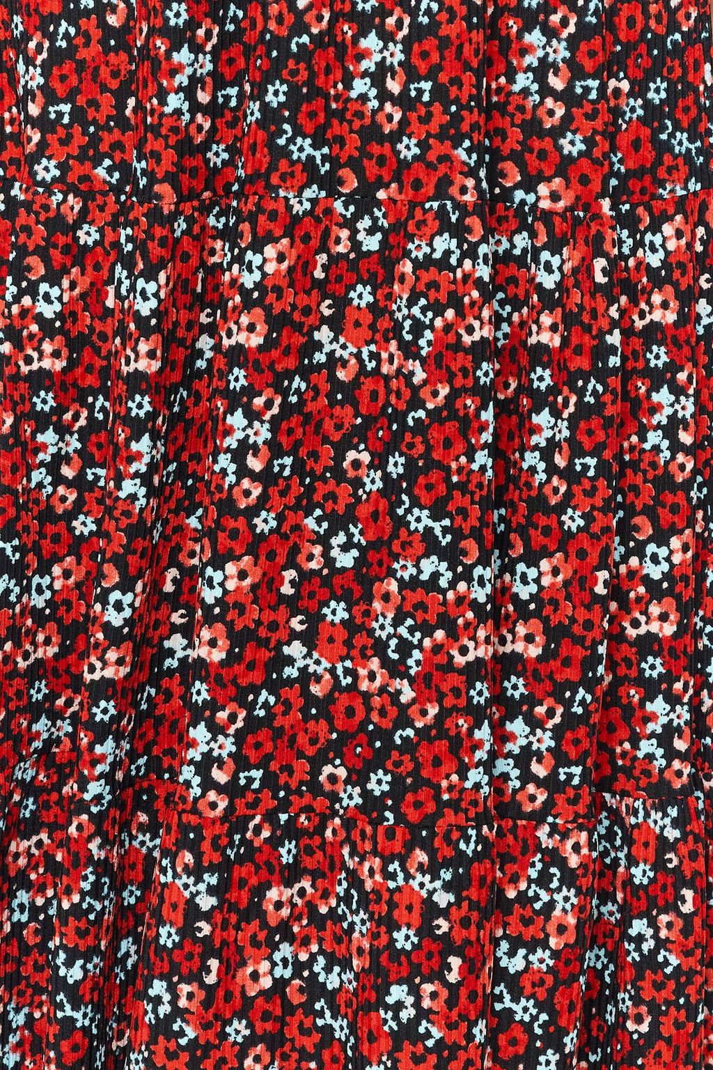 Çok Renkli Çiçek Desenli Boyundan Bağlamalı Baskılı A-Line Maxi Örme Elbise TWOSS23EL00705