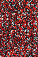 Çok Renkli Çiçek Desenli Boyundan Bağlamalı Baskılı A-Line Maxi Örme Elbise TWOSS23EL00705