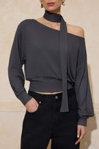 Antrasit Örme Bluz TWOAW26BZ00308