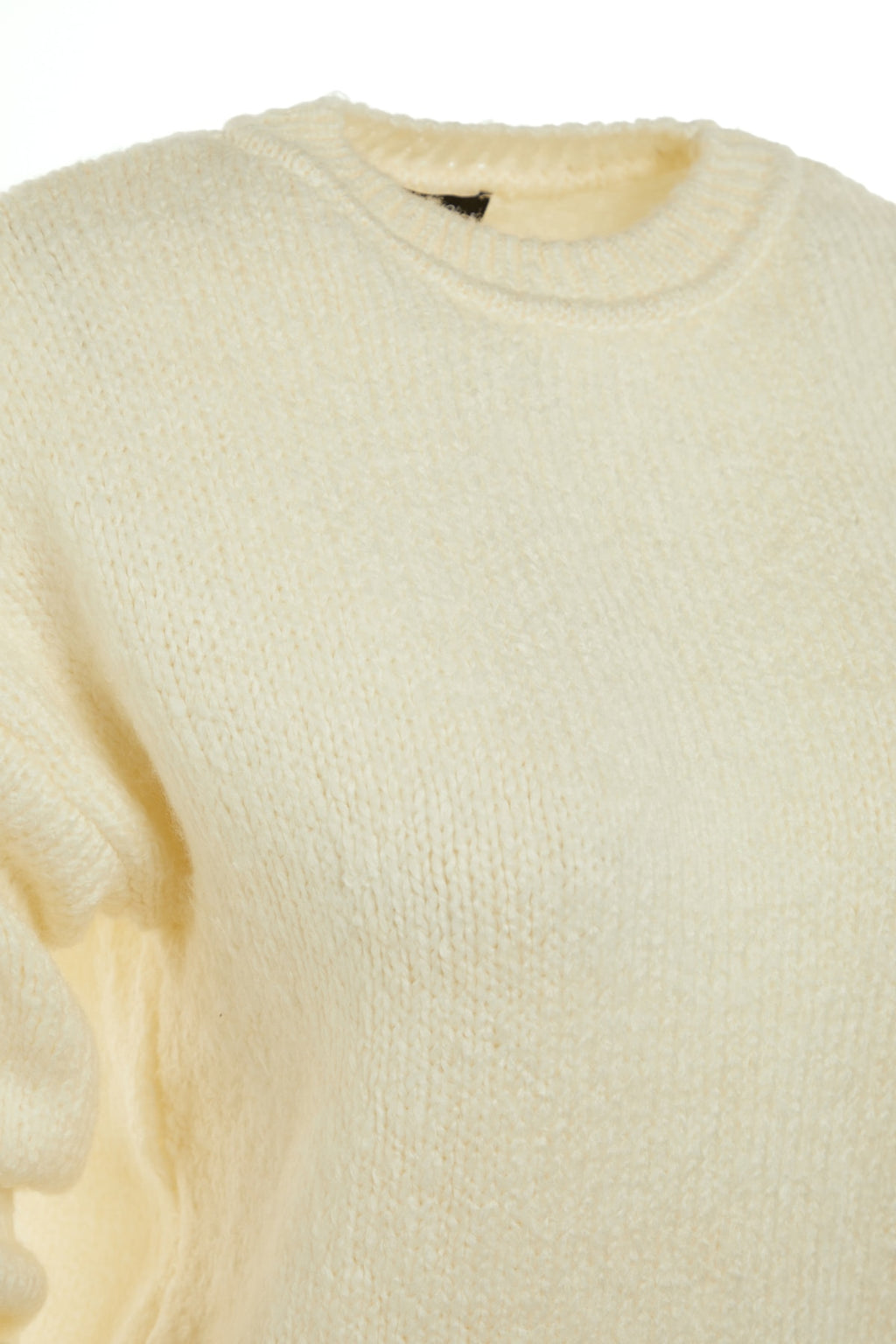 Ekru Geniş Kalıp Yumuşak Dokulu Basic Triko Kazak TWOAW23KZ00185