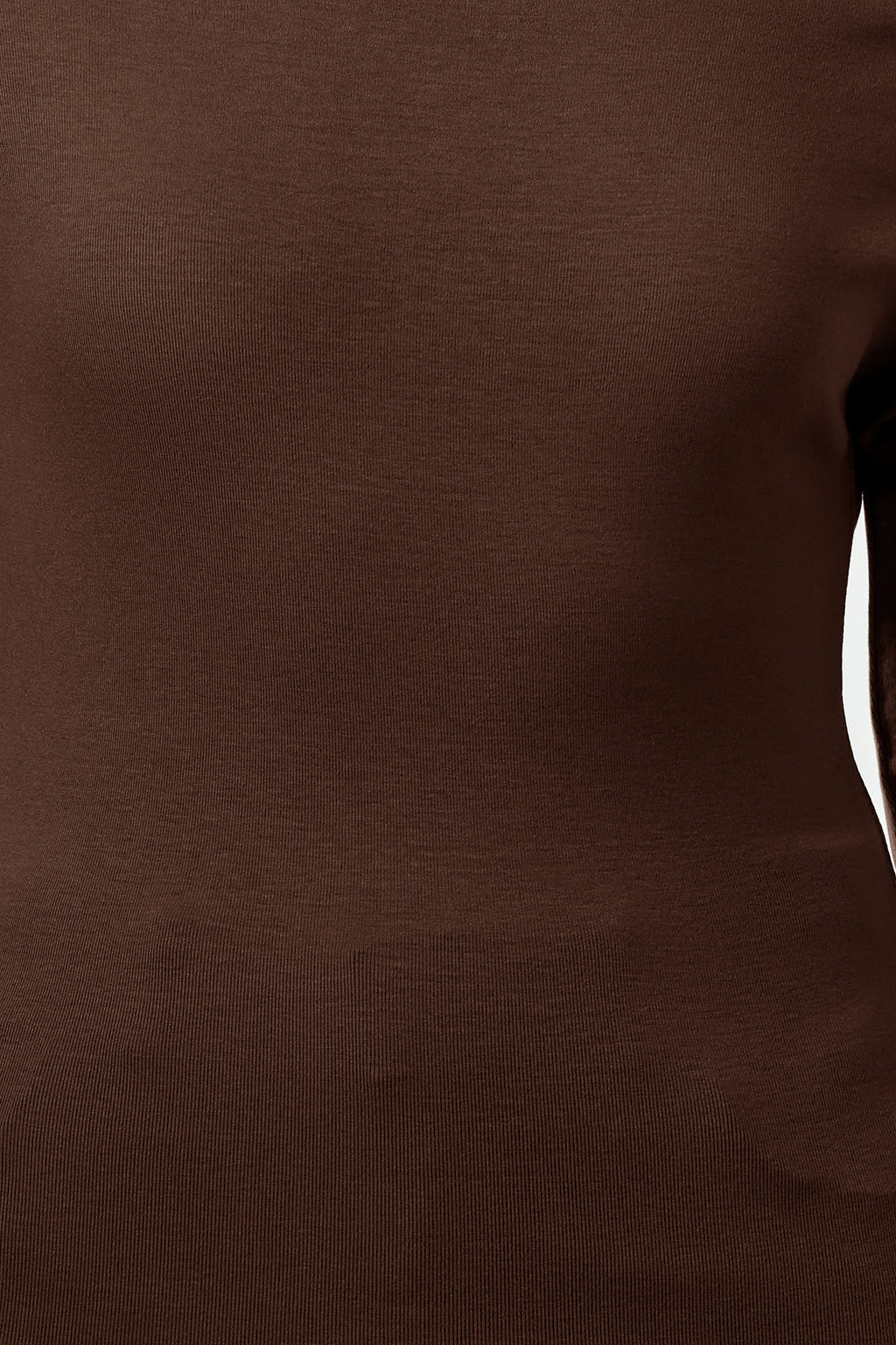 Kahverengi Düz Premium Yumuşak Kumaşlı Fitted/Vücuda Oturan Kayık Yaka Örme Bluz TWOAW24BZ00227