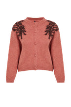 Kiremit Yumuşak Dokulu Parlak Sim İşlemeli Triko Hırka TWOAW25HI00005