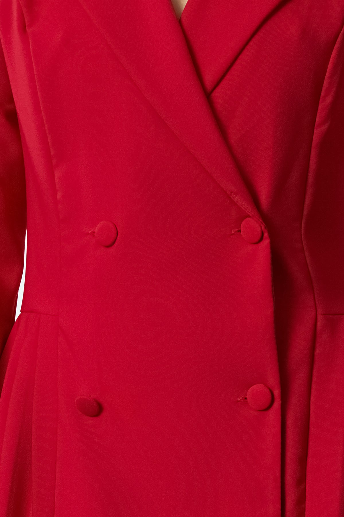 Kırmızı Piliseli Mini Dokuma Ceket Elbise TWOAW24EL00295