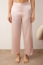 Pembe 3'lü Çeyiz Set Üst Dantel, Alt Saten Askılı Külotlu Dokuma Pijama Takımı THMAW26PT00077